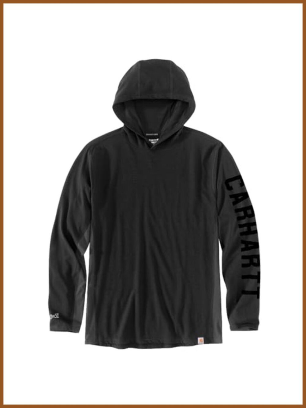 Force Relaxed Fit Midweight Long Sleeve Hooded Graphic Tee Work Shirt